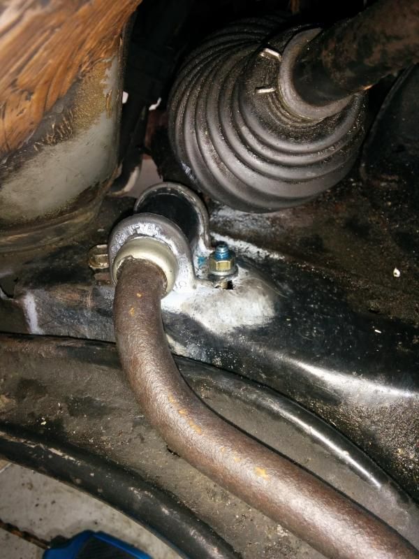 Bolt for Stabilizer bar broke in the frame how do I remove it